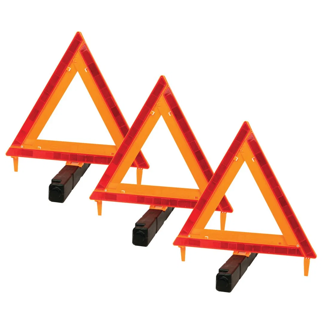 W1498 – PERFORM TOOL Emergency Reflector Kit, Set Of 3 17-1/2 Inch Length x 17.2 Inch Height With Storage Case